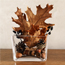 Leaves in glass jar