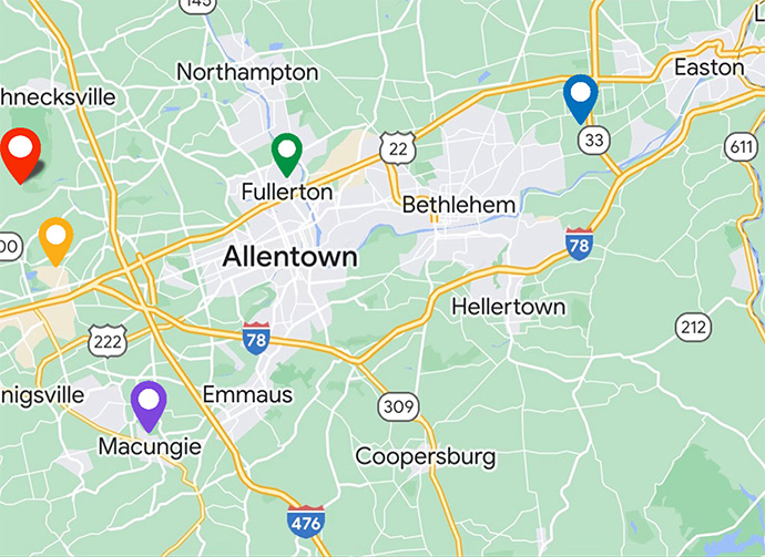 Lehigh Valley Map