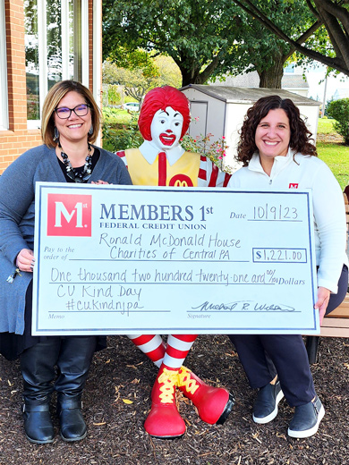 Members 1st donates to Ronald McDonald House Charities