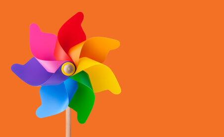 Image containing a colorful pinwheel